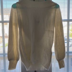 White off the shoulder sweater